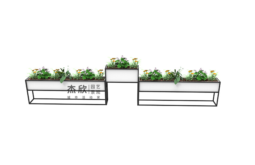 現(xiàn)代簡約空靈花箱組合